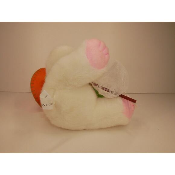 VTG Bunny Rabbit Plush White Pink Green Orange Butterfly and Bug Catcher Net - Picture 10 of 12